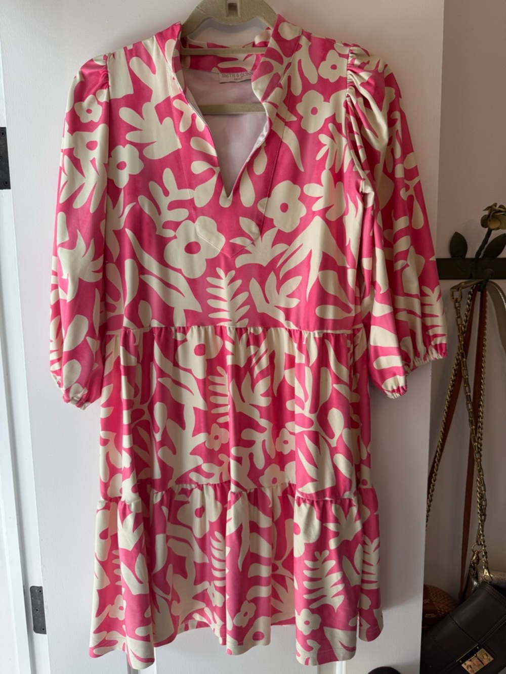 Smith & Quinn Pink Floral Print Mini Dress Women’s Size S